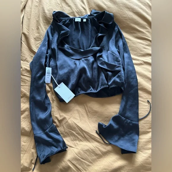 Wilfred Black Ruffle Blouse - Picture 5 of 7